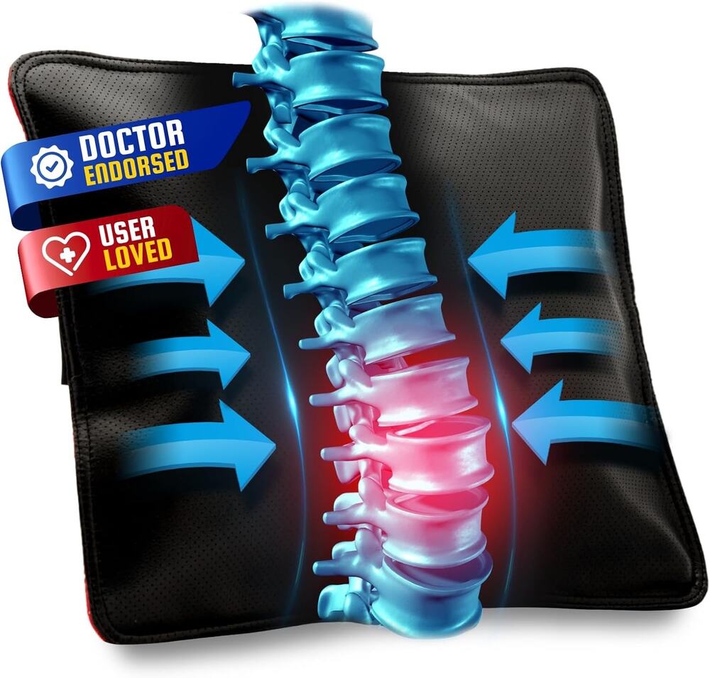 AJUVIA Back Vitalizer Lumbar Support Pillow | 4000+ Doctor Trusted Ergonomic